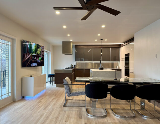 AI-generated modern living room render